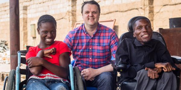 Phil Hanks with two of our youth advocates