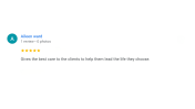 A captured 5 star Google review