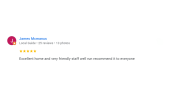 5 star review from Google