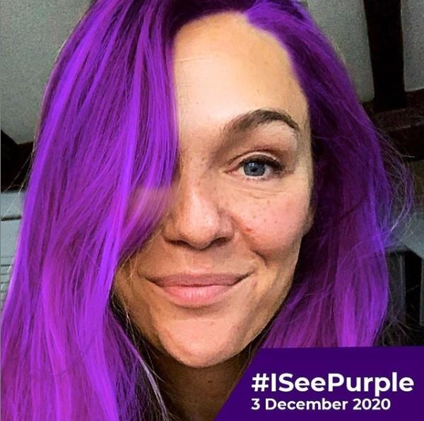 Sophie morgan with purple hair
