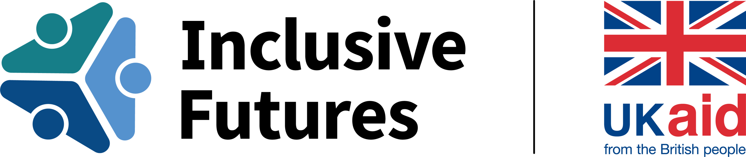 Inclusive futures logo and UK aid logo