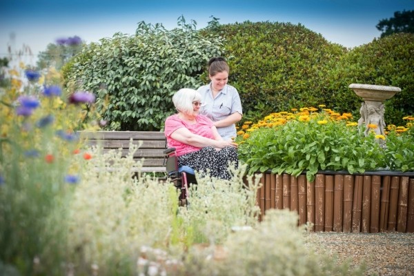 Guests at Park House enjoying the garden