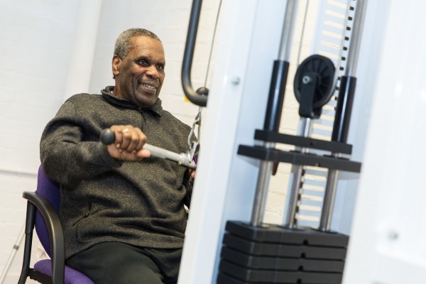 Randall Close service user at gym
