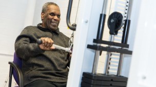 Randall Close service user at gym