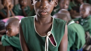 Girl at, school in sierra leone