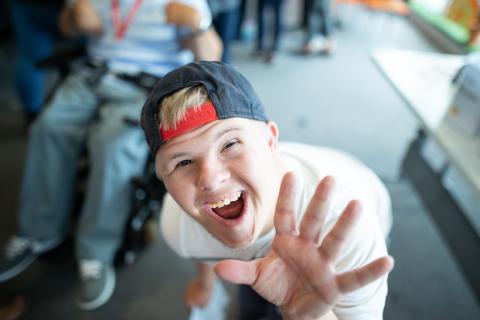 Someone from the Can Do programme smiling