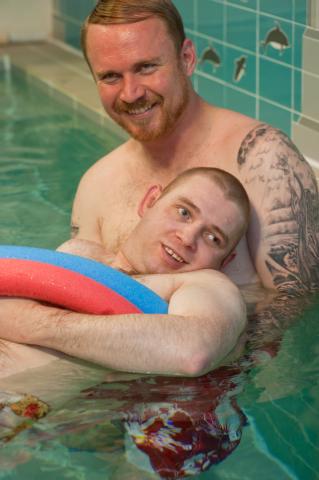 Resident in hydro pool