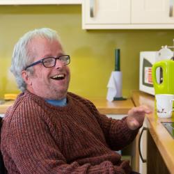 Resident at Arnold House in Kitchen