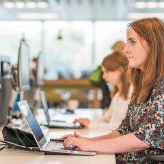Someone using a computer