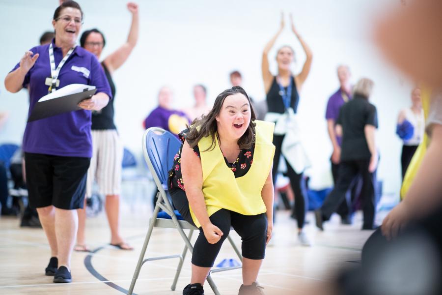 Someone taking part in a sporting activity 