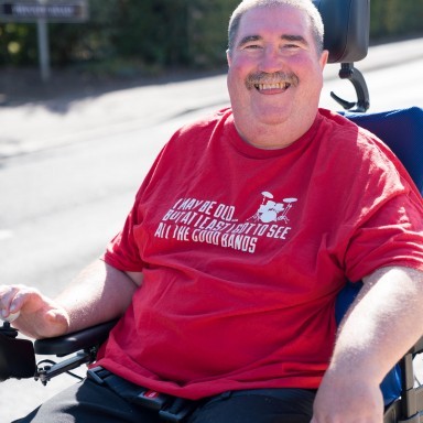 Dave Evans on the campaign trail