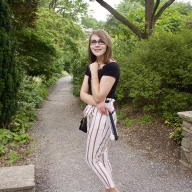 Elin standing in a garden