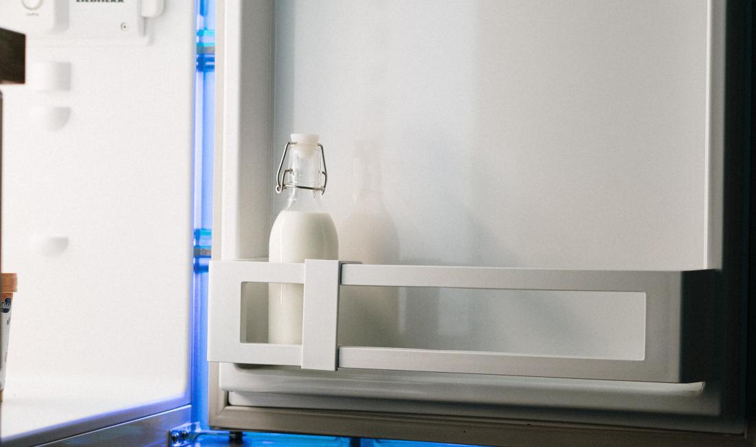 Stock image of an empty fridge